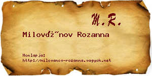 Milovánov Rozanna névjegykártya